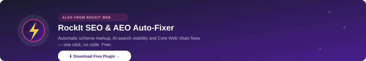 RockIt SEO & AEO Auto-Fixer — Free WordPress Plugin